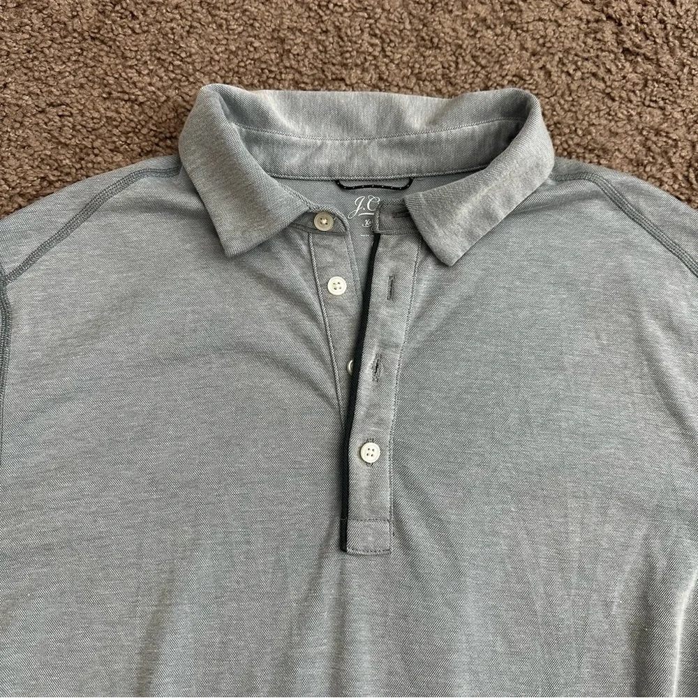 J.Crew Knit Goods Gray Short Sleeve Polo Shirt Mens M